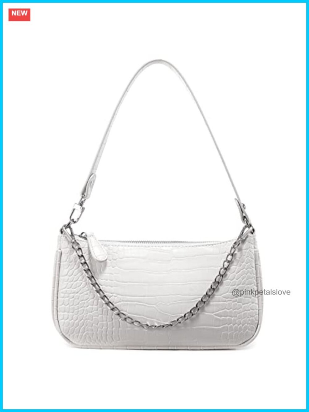 Women's Retro PU Leather Croc Pattern Shoulder Handbag Tote Crossbody Clutch